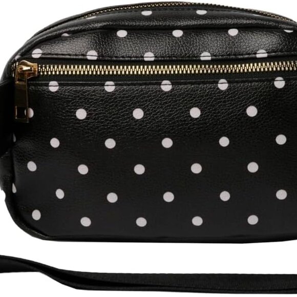 Minnie Mouse Polka Dot Faux Leather Crossbody Fanny Pack for Women - Water Resis - Picture 5 of 9